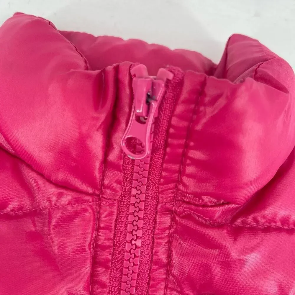 United Colors of Benetton Baby Girl Pink Puffer Vest 9–12 Months Full Zip